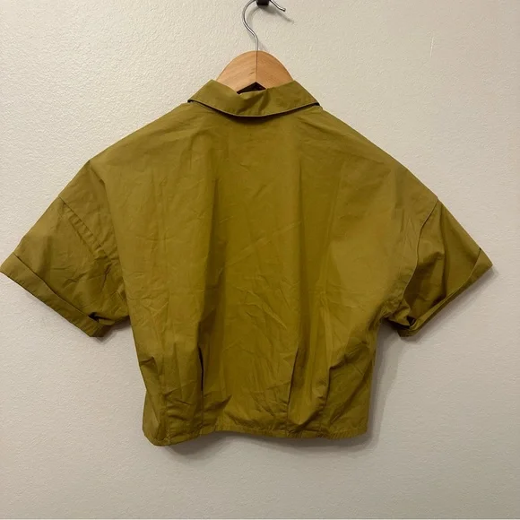 Madewell Olive Button Down Shirt - Picture 4 of 5